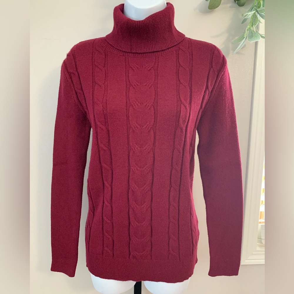 Women's Cable Knit Turtleneck Sweater